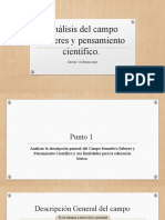 Análisis Del Campo Saberes y Pensamiento Científico.: Sector 10 Preescolar