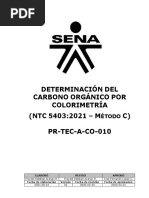 Pr-Tec-A-Co-010 - Procedimiento Carbono Orgánico