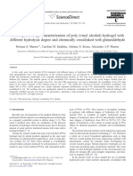 FTIR Spectroscopy Characterization of Poly (Vinyl Alcohol) Hydrogel With Different Hydrolysis Degree and Chemically Crosslinked With Glutaraldehyde