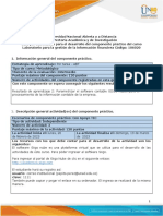 Guía para El Desarrollo Del Componente Práctico - Unidad 2 - Tarea 2 - Definir Los Criterios de Parametrización en El Software Contable - Práctica Simulada