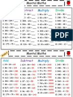 Grade 6 Mental Maths Worksheet 2