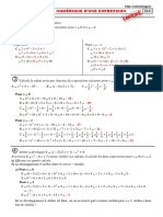 CL4 Calcul Numérique D'une Expression CORRECTION