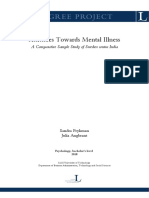 Attitudes Towards Mental Illness: A Comparative Sample Study of Sweden Contra India