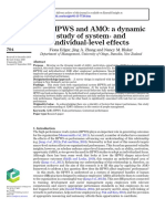 The HPWS and AMO A Dynamic Study of System and Individual Level Effects