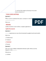 Systems Analysis and Design: Subsystem