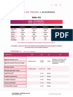 Ficha de Treino: - Academia