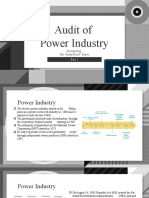 Audit of Power Industry: Presented By: Ma. Donna Rica F. Bayos