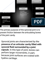 Classification of Joints and Synovial Joints