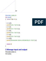 2.manage Input and Output: 1) Using Operator