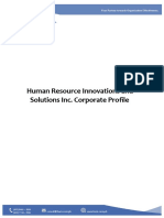 Human Resource Innovations and Solutions Inc. Corporate Profile