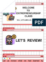 Welcome TO Entrepreneurship Class: Ma. Annabelle A. Linobo