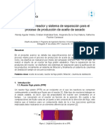 Diseño Del Reactor y Sistema de Separación para El Proceso de Producción de Aceite de Secado