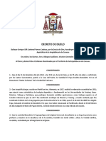 Decreto de Duelo Benedicto Xvi