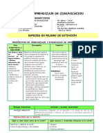 Sesión de Aprendizaje de Comunicacion: Datos Informativos