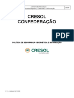 Cresol Confederação: Política de Segurança Cibernética E Informação