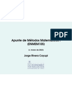 Apunte de Métodos Matemáticos I (ENMEM105) : Jorge Rivera Cayupi