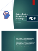 Antecedentes Filosóficos de La Psicología: Mg. Andrea Acevedo Andrade