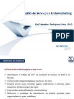 Gestão de Serviços e Endomarketing: Prof. Newton Rodrigues-Lima, PH.D