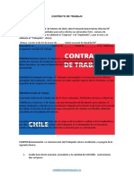 Contrato de Trabajo Chile Modelo Formato Word