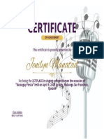 Purple Gold Minimalist Achievement Certificate 