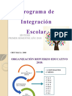 Programa de Integración Escolar: Síntesis Primer Semestre Año 2018