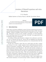 Feynman's Derivation of Maxwell Equations and Extra Dimensions