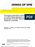 Ecological Restoration Planning Based On Multi-Criteria Approach in Landscape of South Tapanuli Regency, Indonesia (2019)