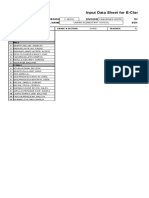 Input Data Sheet For E-Class Record: Region Division District School Name School Id