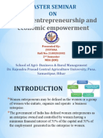 Women Entrepreneurship and Economic Empowerment: Master Seminar ON