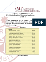 INFORME 3 Seminario 03 - Psicopatologuías de La Conciencia