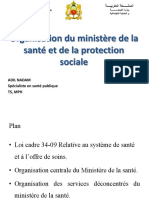 Organisation Du Ministère de La Santé Et de La Protection Sociale