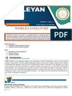 World Literature: By: Fernando Balatoc-Pili, Jr. MODULE 3: Week 4-6 Second Semester, AY 2021-2022