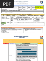 Esquema de La Sesión de Aprendizaje