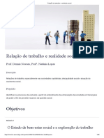 Relação de Trabalho e Realidade Social