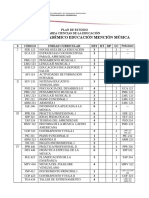 Plan de Estudio Educación Musica