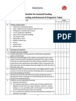 Dakshata: Checklist For Assisted Feeding (Insertion, Feeding and Removal of Orogastric Tube)