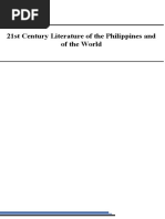 21st Century Literature of The Philippines and of The World