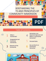 Understanding The Concepts and Principles of Community Immersion