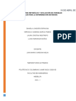 Carga Metabólica y Evaluación de Variables Ambientales para La Determinación de Índices