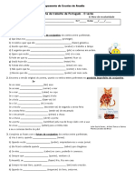 Ficha de Trabalho de Português - O Verbo: Luísa Ducla Soares, A Gata Tareca e Outros