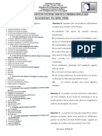 TD #1: Organisation Du Système Nerveux Cérébro-Spinal Des Mammifères: TS (2022-2023)