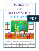 Atividades de Matemática 3º e 4º Anos