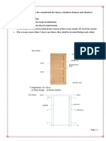 3.7 Detailed Specification For Woodwork For Doors, Windows Frames and Shutters A) Doors