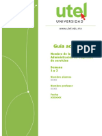 Evidencia de Aprendizaje Administracion de Empresas de Servicios Semanas 1 y 2