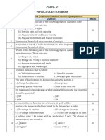 CLASS-11 Physics Question Bank: Multiple-Choice Questions/One Word Answer Type Questions