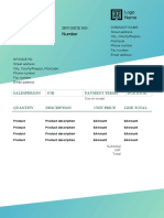 Coloured Invoice Sample