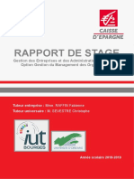 Rapport de Stage - Caisse Depargne