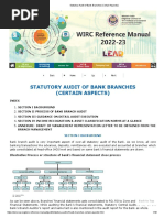 Statutory Audit of Bank Branches (Certain Aspects)