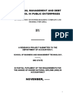 #Financial Management and Debt Control in Public Enterprises