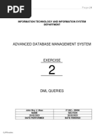 ADBMS LAB Exercise 2 - Ubas